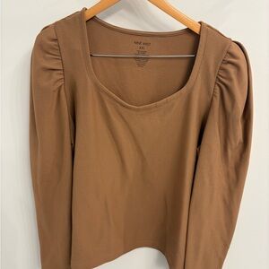 Nine West Women's Tan Long Sleeve Top